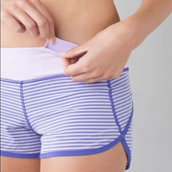 Lululemon speed up short purple stripe size 4 - Picture 4 of 4